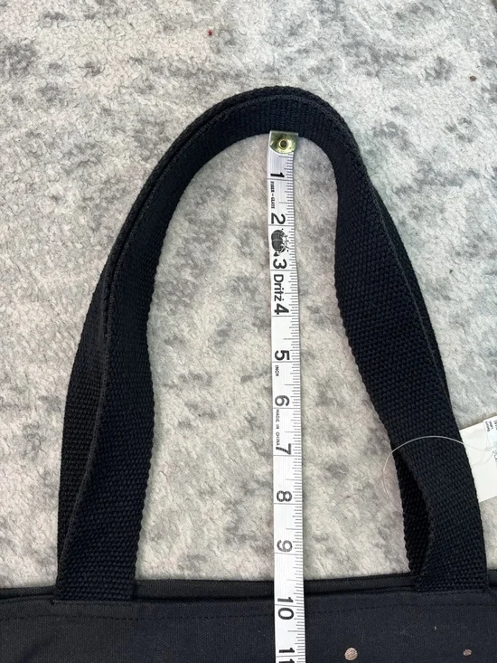 RADLEY LONDON CANVAS ZIPPER TOP TOTE BLACK WITH ROSE GOLD “SHINE” AND DOG NWT - Picture 13 of 14